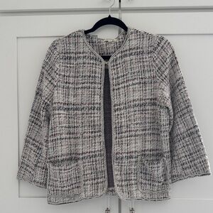 Max Studio Black and White Tweed Blazer